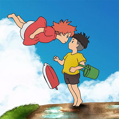 Рыбка Поньо на утесе